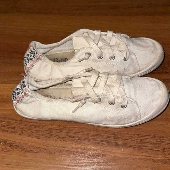 Target| White Slip-on Sneakers With Red White and Blue Design On Heel 9 - Picture 2 of 5